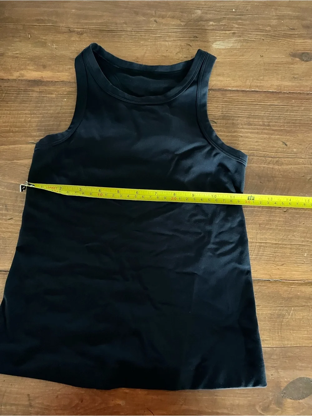 Lululemon Black Racerback Athletic Tank Top Built-In Shelf Bra Size Approx Small
